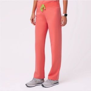 *SOLD* Figs | Hot Coral Livingston Scrub Pants Size XXS Petite | Limited Color